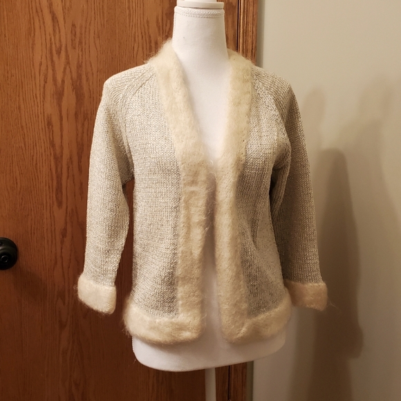 Vintage shiny Christmas cardigan - Picture 1 of 5